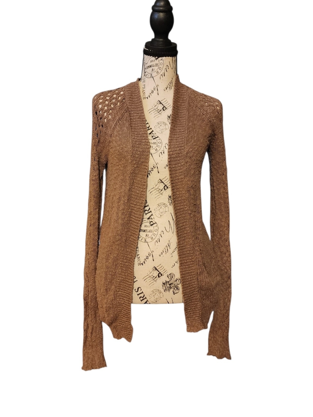 Mossimo Supply Co. Crochet Back Open Front Cardigan, X-Small